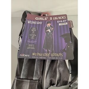 Wednesday Addams‎ Gothic Black Nevermore Academy Girls Uniform Costume S 6-6X